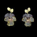 Orecchini a perno con pansé - Grandi fiori
