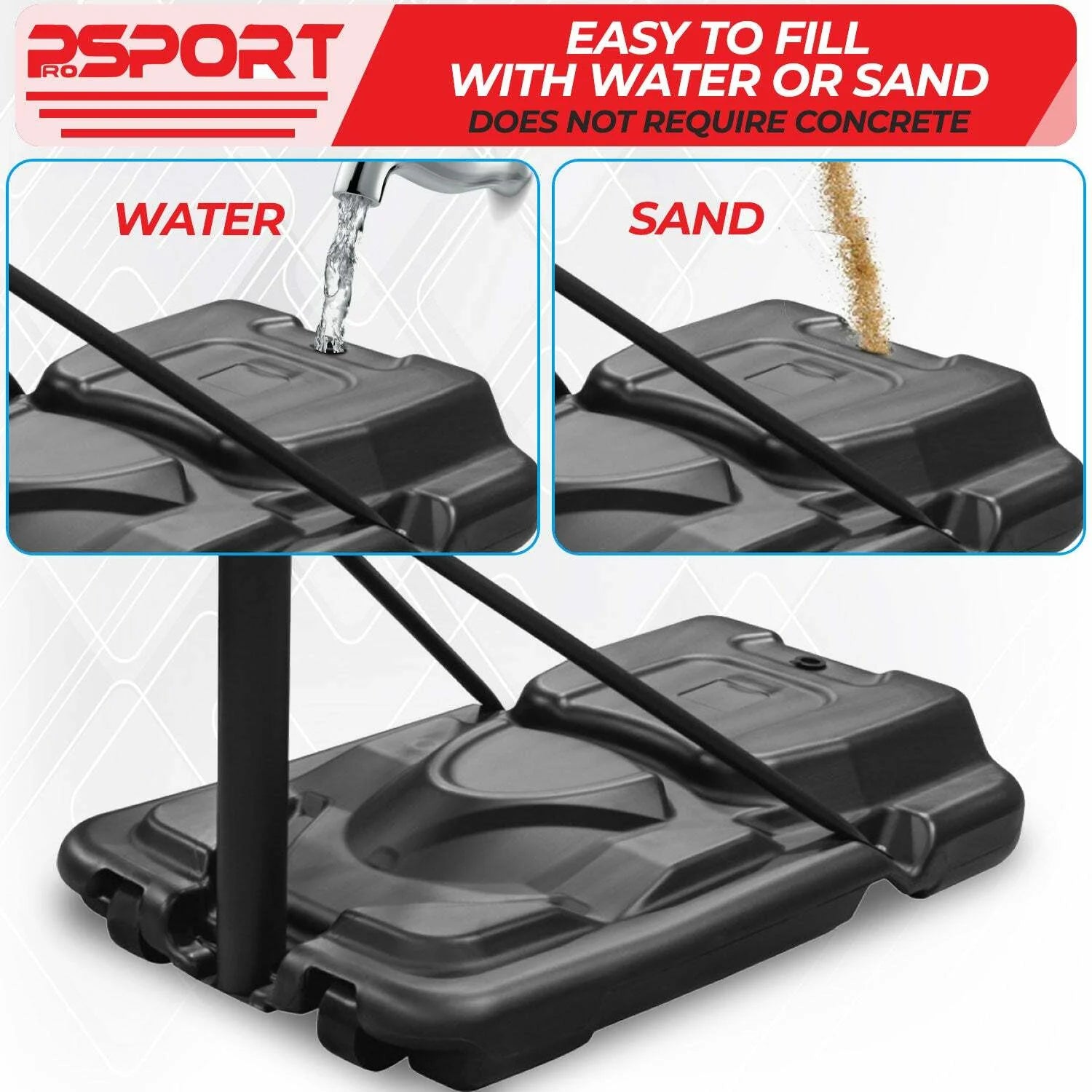 ProSport Canestro da basket Premium 2,3-3,05 m