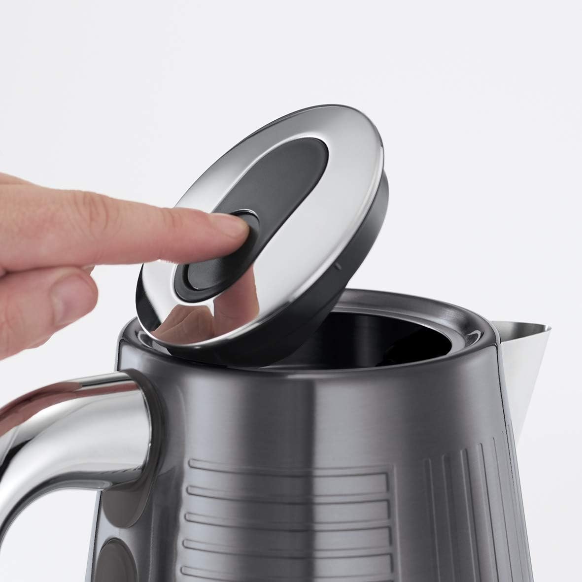 Russell Hobbs GeoSteel Set Colazione: Tostapane, Bollitore e Macchina per il Caffè