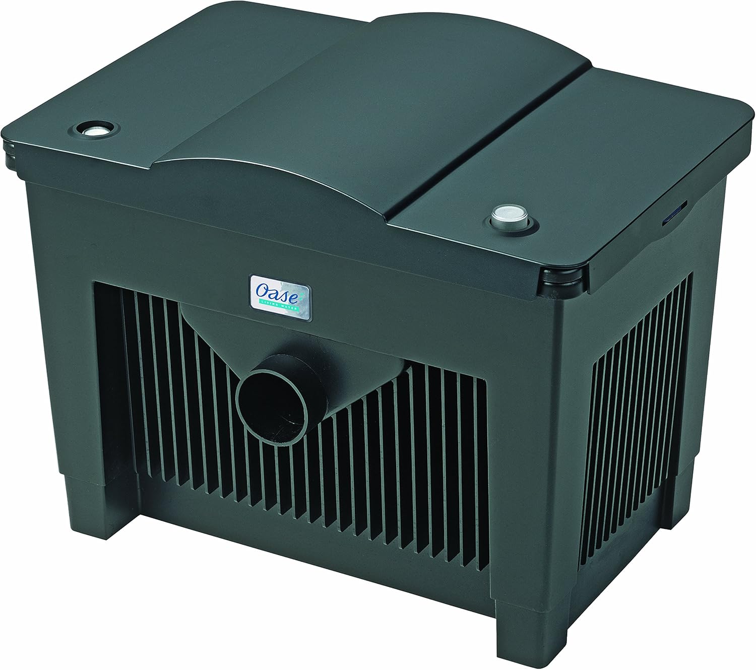 OASE 57377 Filtro a flusso continuo BioSmart UVC 16000 adatto per laghetti fino a 16 m³, sistema di filtraggio, set di filtraggio incl. materiale filtrante e chiarificatore UVC, nero