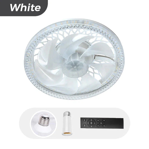 BreezeLamp - Luce ventilatore da soffitto regolabile con telecomando