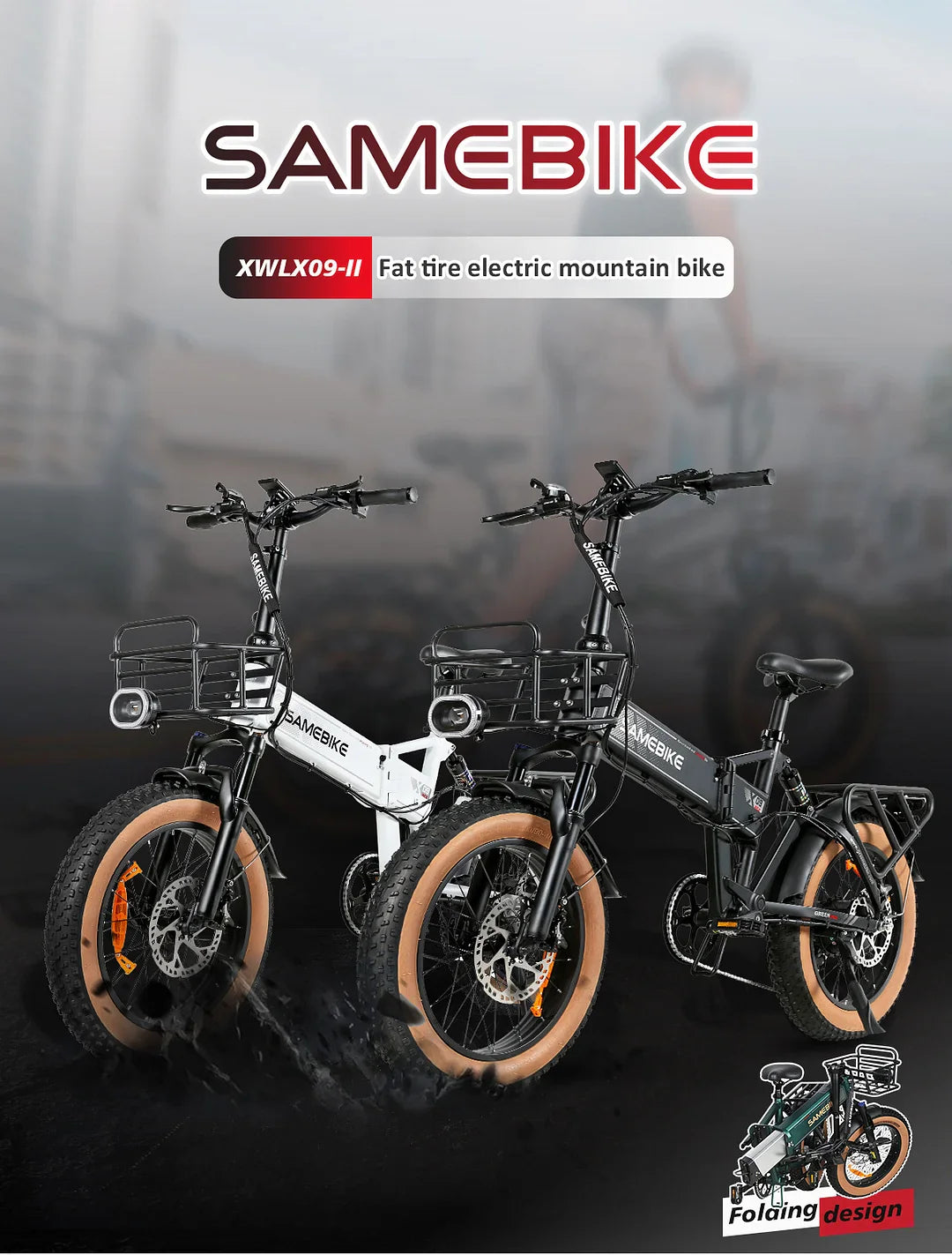 SAMEBIKE XWLX09-II Motore 1000W, 48V 15Ah, 50 km/h, Ebike da montagna