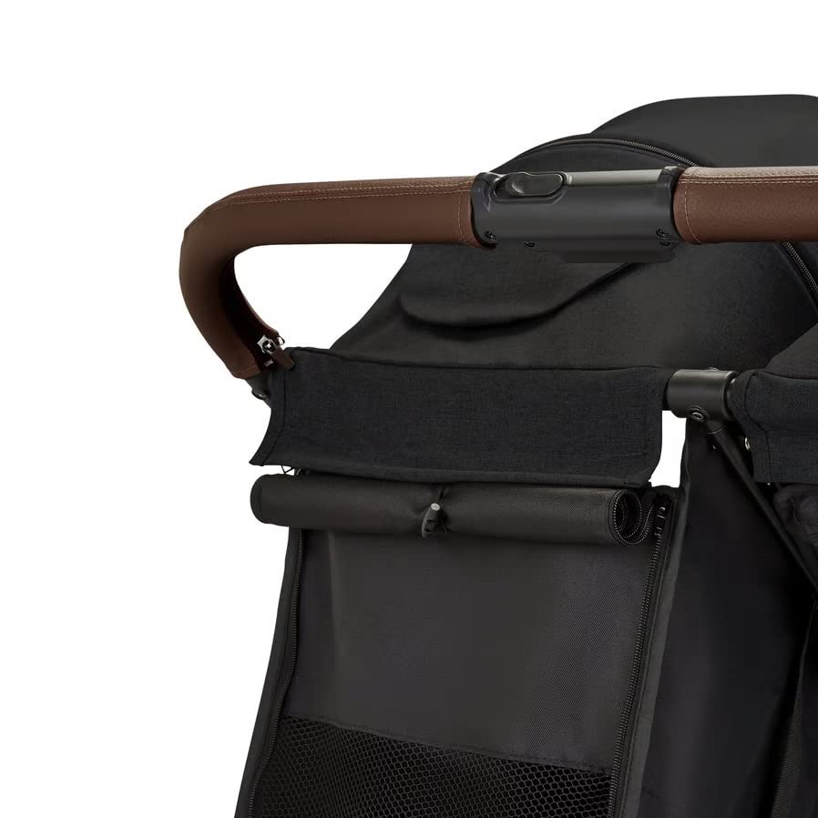 Ickle Bubba Venus Prime Passeggino Gemellare - Adatto dalla Nascita fino a 15 kg (circa 3 anni), Passeggino Gemellare Leggero Pieghevole con Coccole per Neonato, 2 Coprigambe e Parapioggia (Nero)
