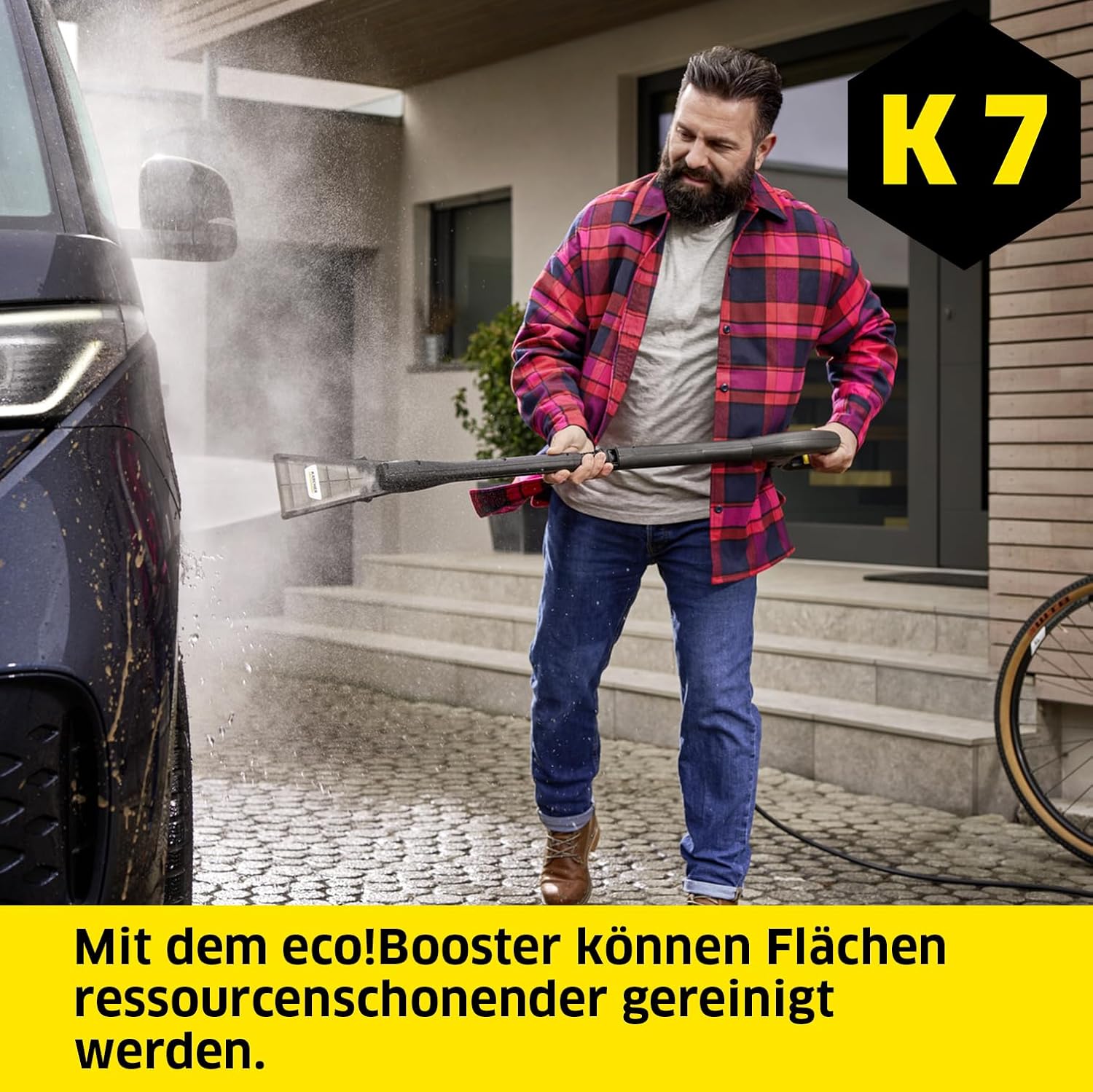 Idropulitrice Krcher K 7 Premium Power Home, pressione: 180 bar, portata: 600 l/h, resa oraria: 60 m/h, potenza: 3.000 W, avvolgitubo, con pistola, ugello rotante, lancia VarioPower