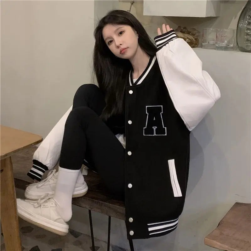 Lozenda - Giacca da baseball coreana da donna