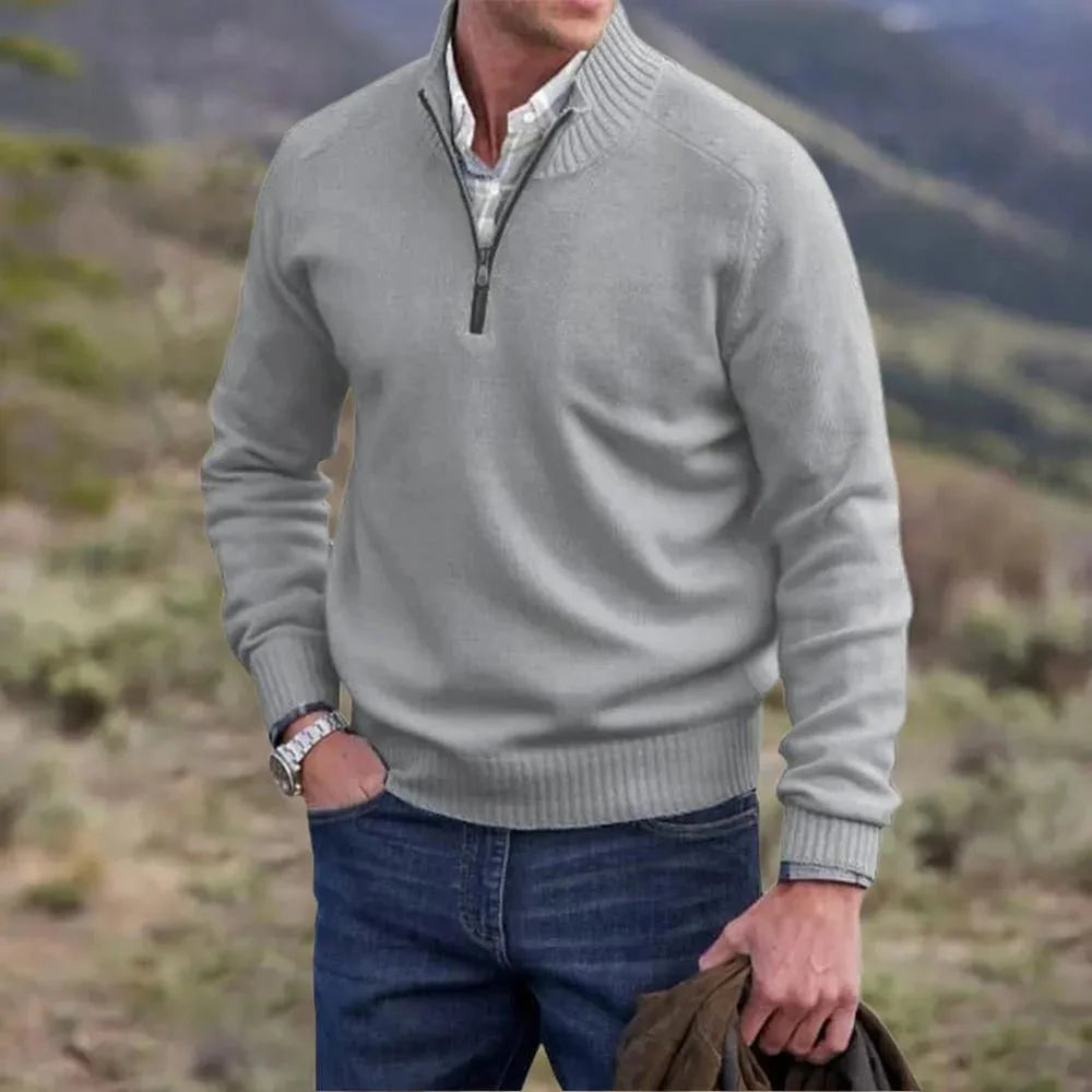 Luxuriser Half-Zip-Pullover für Herren