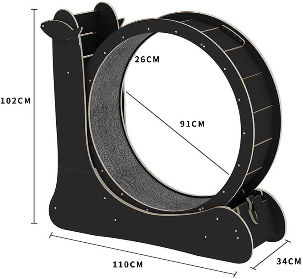 Katzen Tapis roulant, Muto con Spazio Ridotto e Pulegge Silenziose, Tapis roulant per Gatti in Fibra di Legno, Adatto per Gatti Fino a 5 Kg