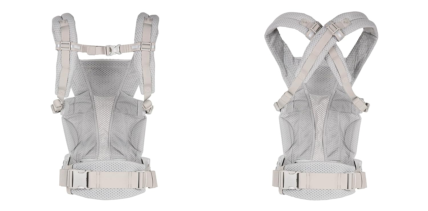 Ergobaby Omni Breeze Marsupio per Neonati dalla Nascita fino a 20 kg, Morbido Mesh SoftFlex a 4 Posizioni, Ergonomico, Porta Bebè, Natural Beige