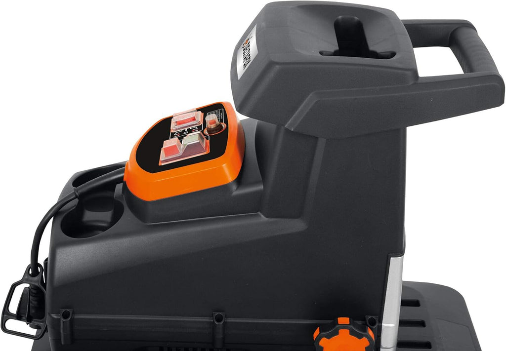 DELTAFOX Elektro Walzenhäcksler - integrierte 60 ltr Fangbox - Schredder - Gartenhäcksler - starke 2800W - Nachstopfer - Selbsteinzug - wartungsarm - Äste bis 44 mm