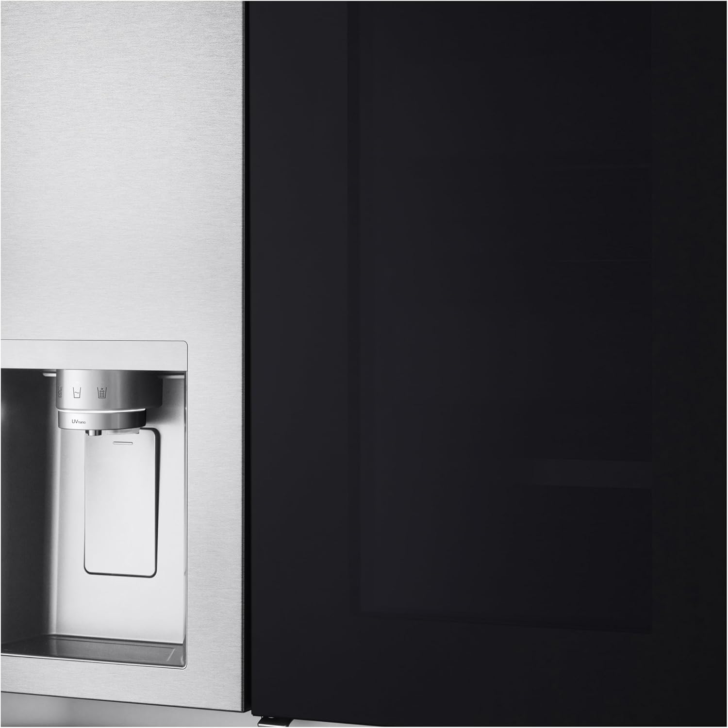 LG GSGV81PYLL Frigorifero Side by Side, Classe E, 635 L, Instaview, Frigorifero con congelatore, Dispenser ghiaccio, ghiaccio tritato, acqua, Total NoFrost, Smart Inverter Compressor, Wi-Fi