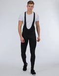 Pantaloni invernali da ciclismo da uomo lunghi con bretelle Pro Line II nero-argento set