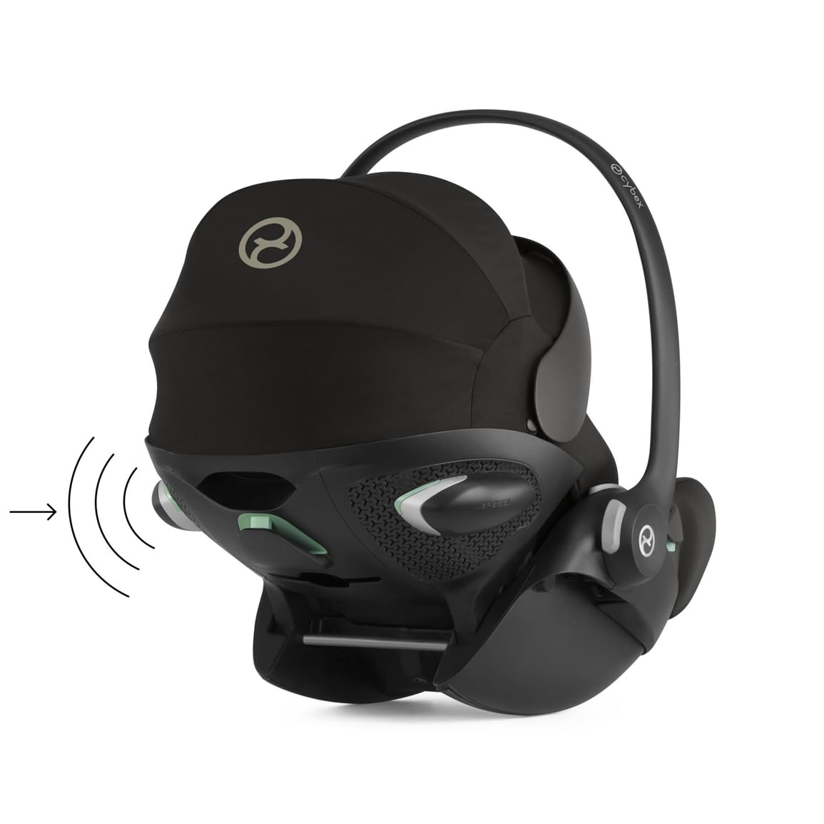CYBEX Gold Seggiolino auto Cloud G i-Size Comfort, con riduttore per neonato, dalla nascita a circa 24 mesi, per bambini da 40 cm a 87 cm, max. 13 kg, Moon Black