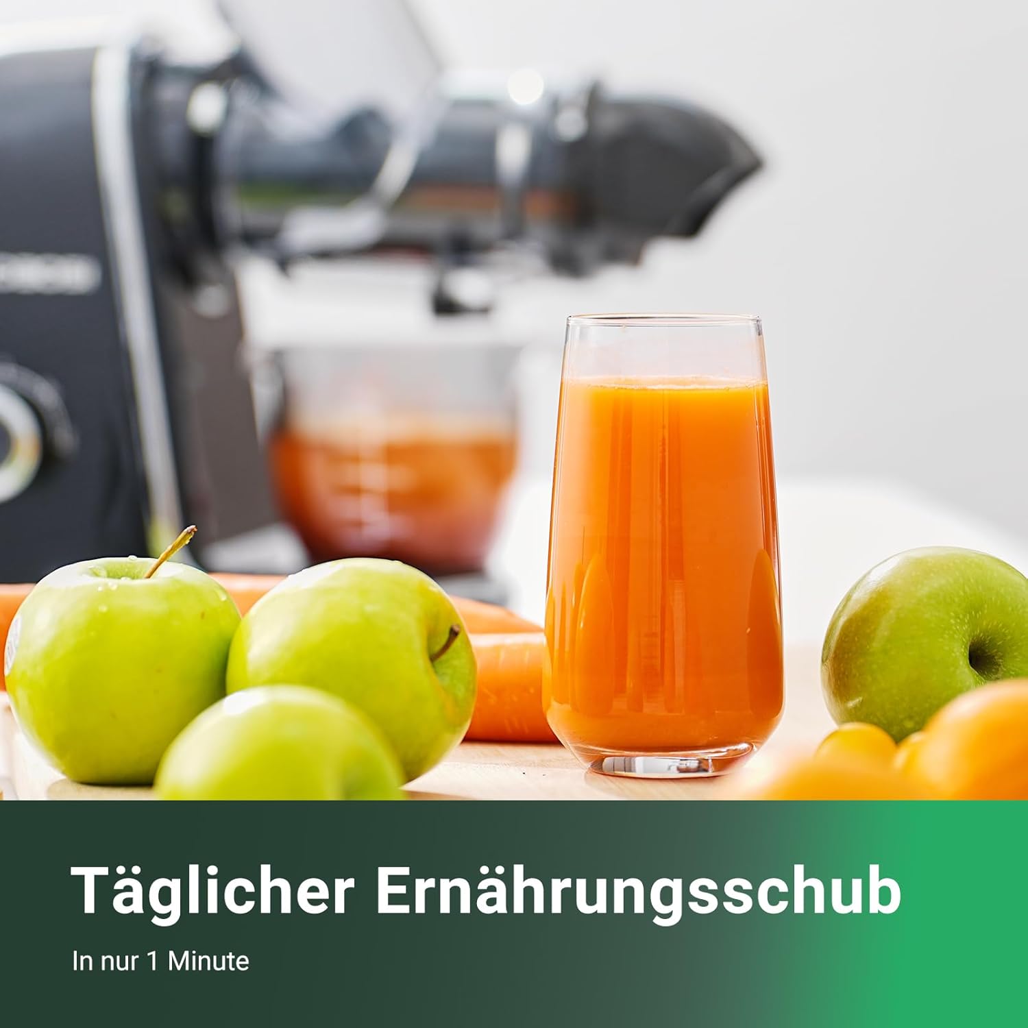 【Neues】Entsafter AOBOSI-Slow juicer mit 2 Geschwindigkeitsstufen-Entsafter gemüse und obst mit 8 stufiger Schnecke-Saftpresse mit Reinigungsbürste&2 Bechern-Obstpresse mit Reversierfunktion