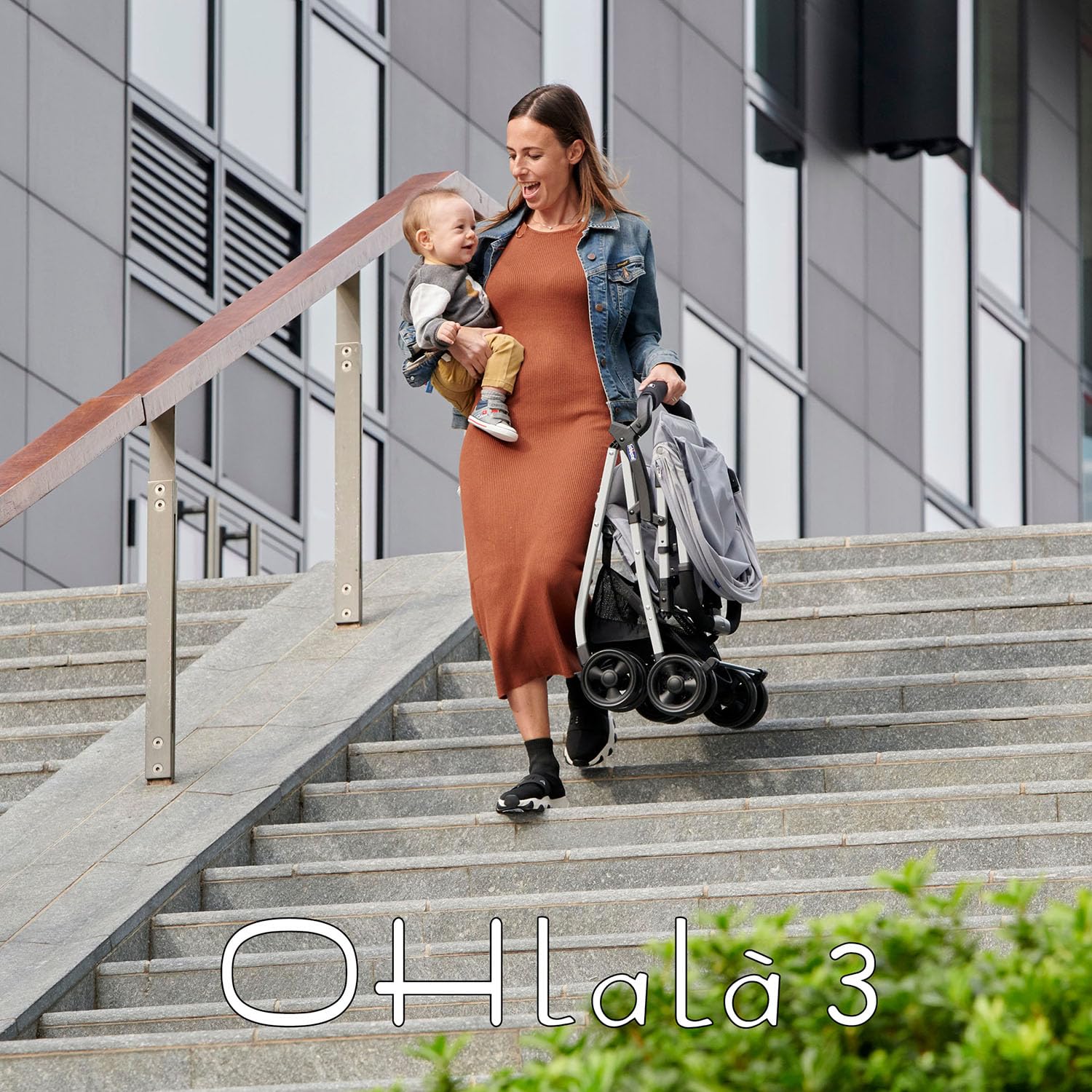 Chicco OHlalà 3 Ultra-Leichtgewicht Kinderwagen von Geburt bis 15 kg, Liege- und Faltbuggy mit großem Einkaufskorb, Kompakt, Regenschutz und Ausziehbares Verdeck