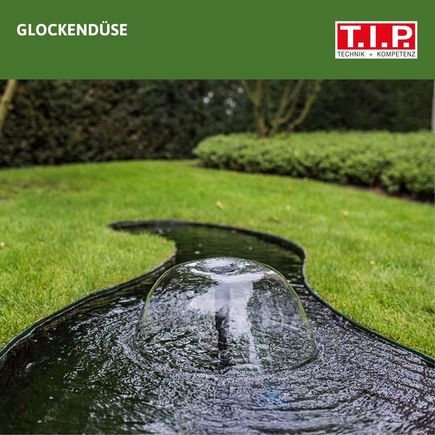 T.I.P. Teichpumpe - Bachlaufpumpe (20.000 l Teichvolumen, 8.000 l/h Fördermenge, 4,5 m Förderhöhe, Auch für Wasserfälle und Filtersysteme, intregrierter Förderleistungsregler) BPF 8000 E, 30428