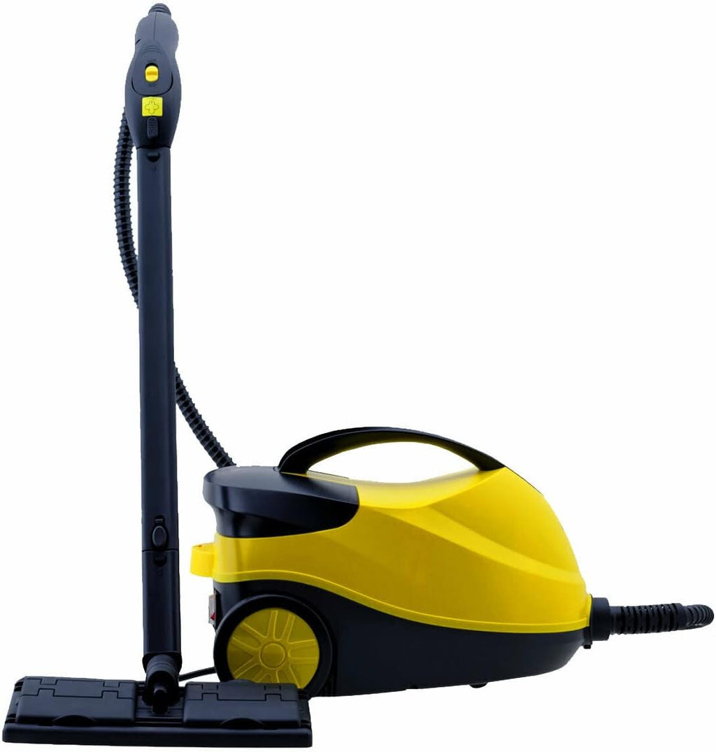 H.Koenig Dampfreiniger NV6200 / 4 bar / Autonomie 45 min / bereit in 8 min / leistungsstark 2000W / kompakt / Multifunktion Haus Büro Mbel Auto / 10 Zubehrteile inklusiv, Gelb/Schwarz
