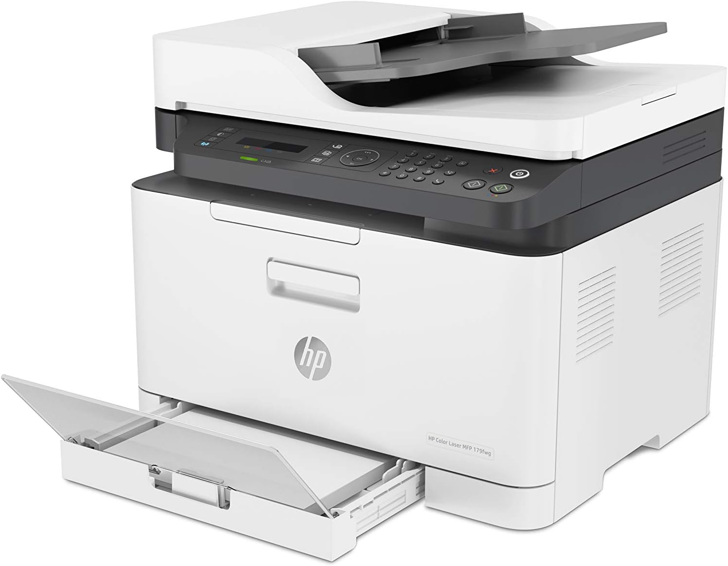 Stampante multifunzione laser a colori HP Color Laser MFP 179fwg, stampa, copia, scansione, fax, alimentatore automatico di documenti, Wi-Fi, Ethernet, USB, app HP Smart