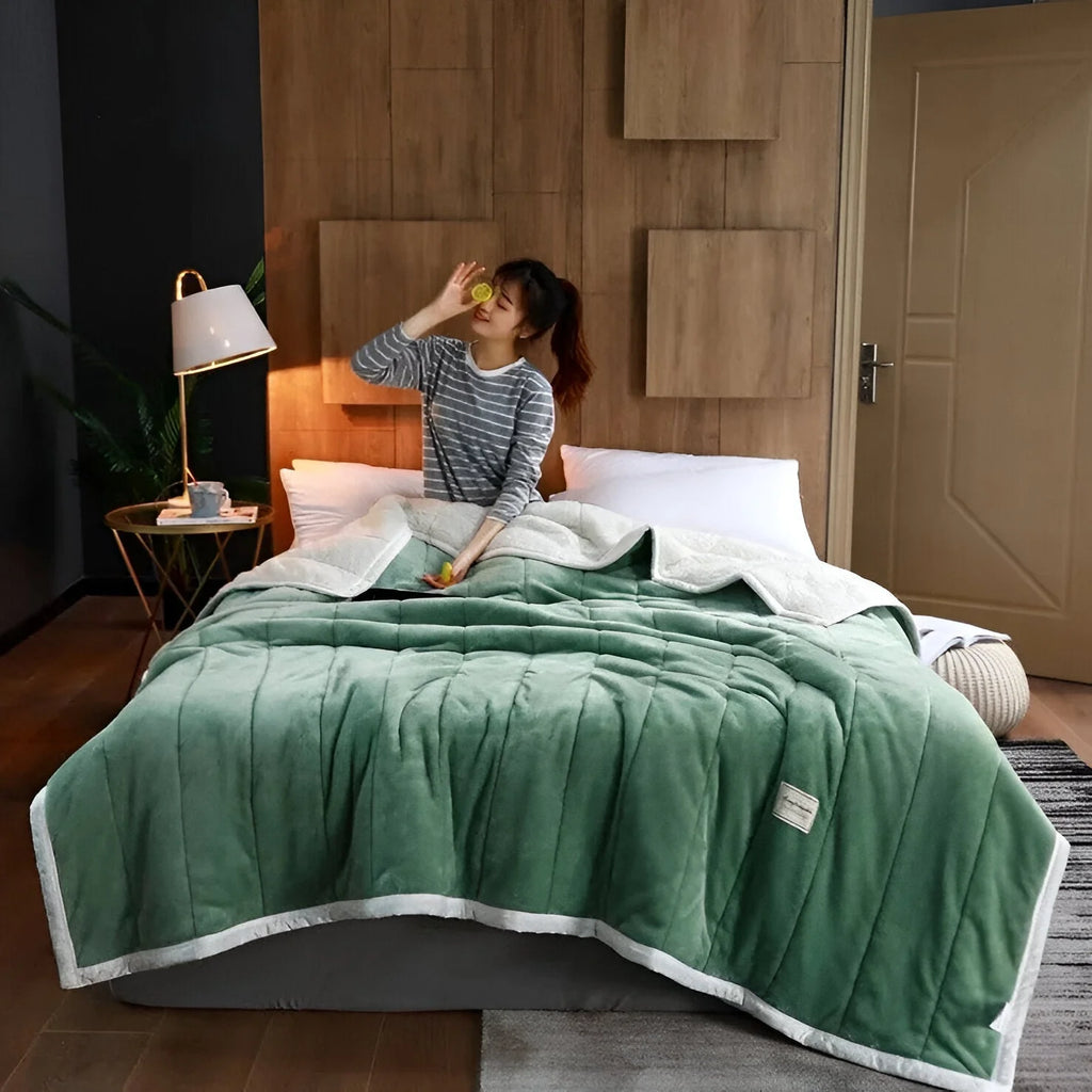 Luxurise Sherpa-Fleecedecke – Weich, Kuschelig und Perfekt für Kalte Tage