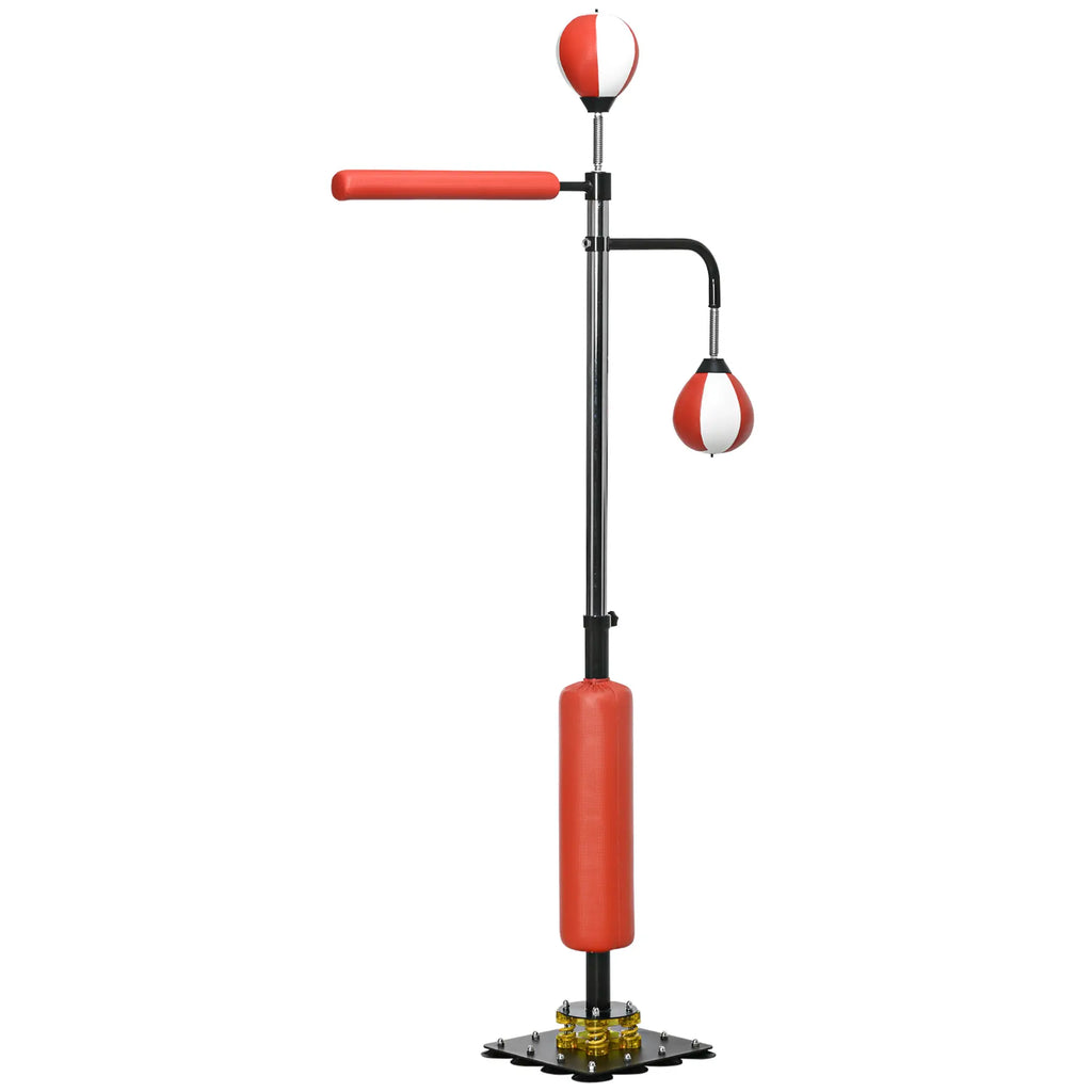 SPORTNOW Sacco da boxe autoportante, regolabile in altezza, con speed ball e barra per riflessi