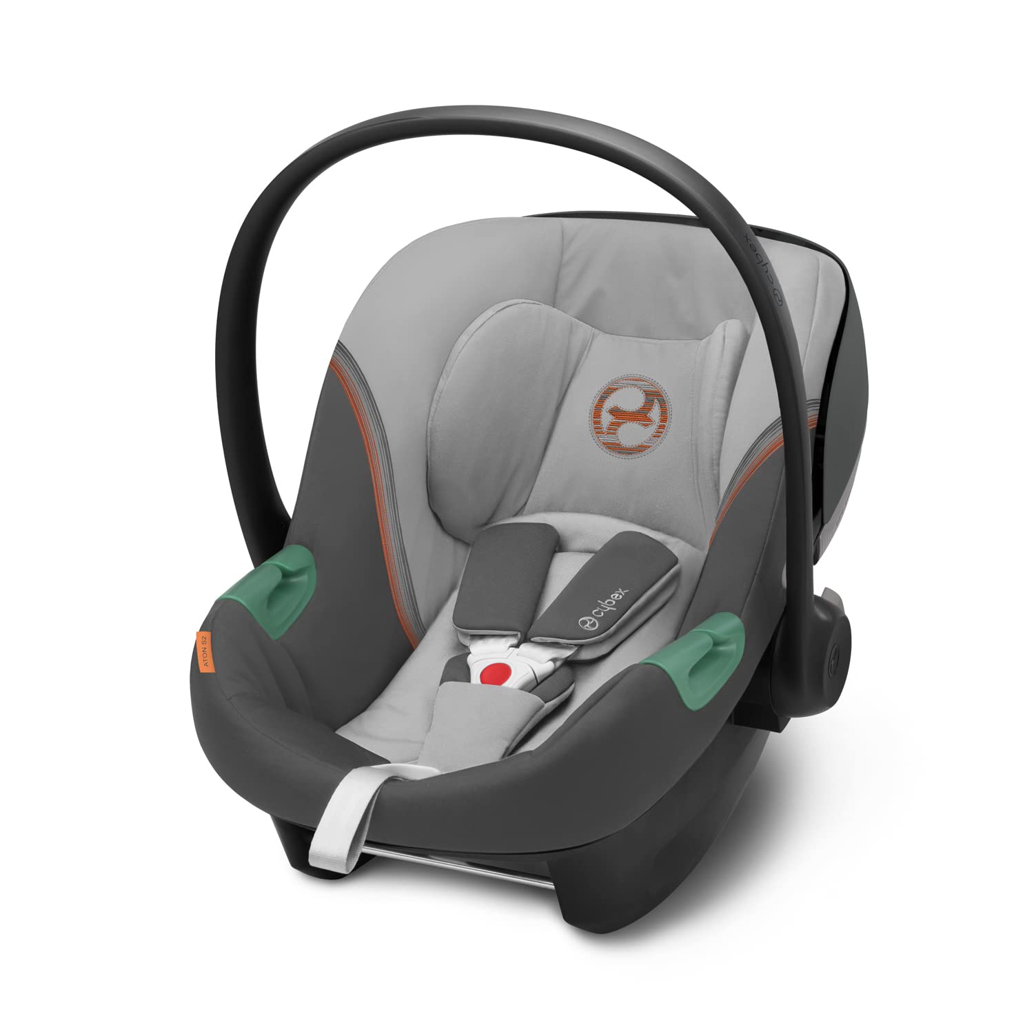 CYBEX Gold Babyschale Aton S2 i-Size, Ab Geburt bis ca. 24 Monate, Max. 13 kg, Inkl. Neugeboreneneinlage, SensorSafe kompatibel, Ocean Blue