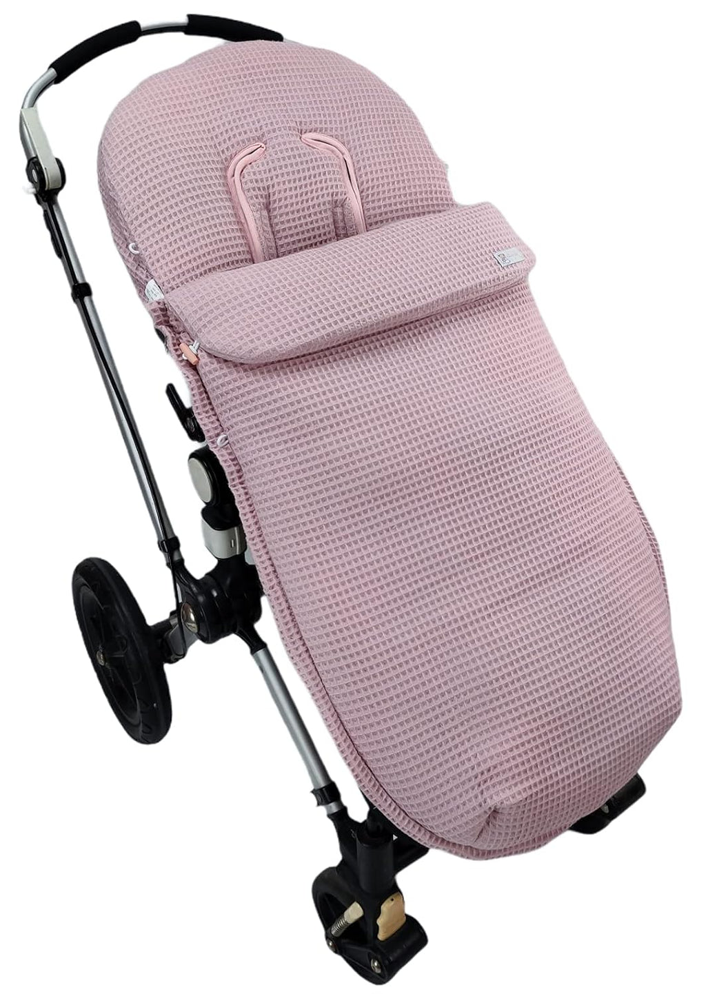 Universal Fußsack für Kinderwagen oder Buggy – Waffle – Handmade – Nenel (Grau)
