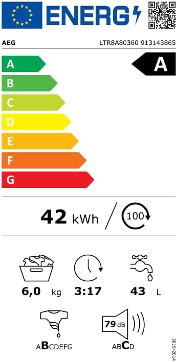 AEG LTR7A71370 Lavatrice Carica dall'alto / Serie 7000 con ProSteam / ProSteam - Funzione Refresh / 7,0 kg / Silenziosa / Controllo automatico del carico / Funzione Aggiungi indumento / Stop Acqua / 1300 giri/min