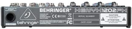 Behringer XENYX 1204USB Mixer premium a 12 ingressi 2/2-Bus con preamplificatori microfonici XENYX e compressori, EQ "britannico" e interfaccia USB/Audio