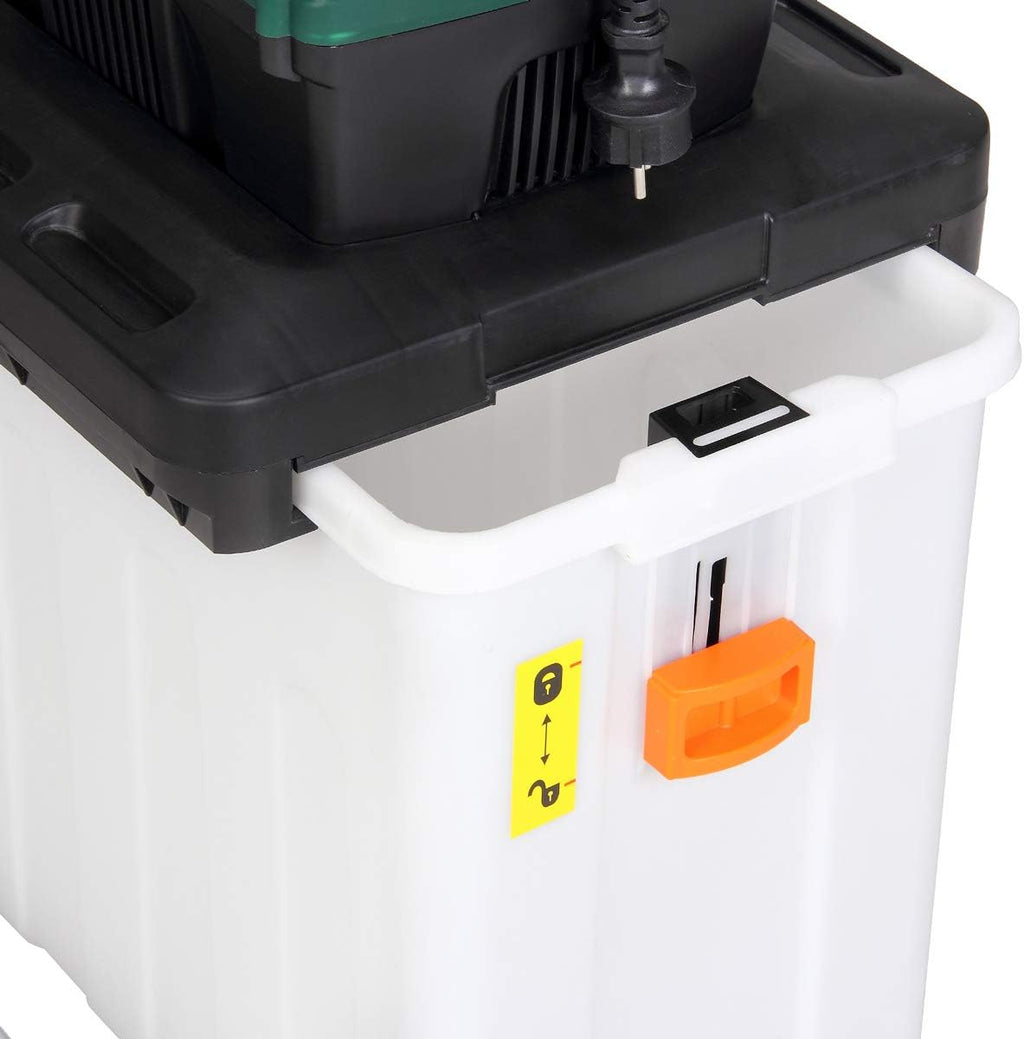 Gardebruk® Leisehäcksler 3100 W max. 45 mm Aststärke Elektrisch 60 L Auffangbox Walzenhäcksler Gartenhäcksler Schredder