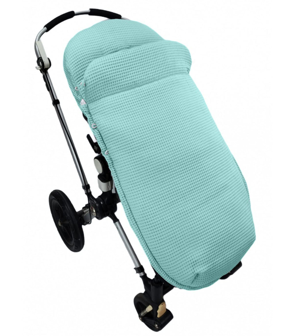 Universal Fußsack für Kinderwagen oder Buggy – Waffle – Handmade – Nenel (Grau)