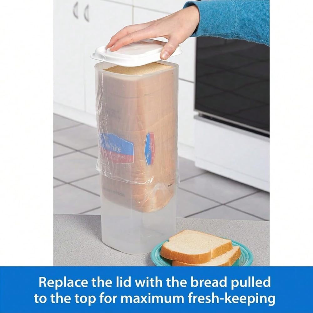 Tlilyy Scatola di pane trasparente in plastica, porta toast per la conservazione della freschezza con coperchio, contenitore per il pane croccante, contenitore per la conservazione del pane, facile da usare A
