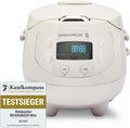 REISHUNGER Cuociriso digitale piccolo, nero | Da 0,6 L fino a 3 persone | Funzione mantenimento calore, timer e pentola premium | Multicooker e vaporiera piccoli, 8 programmi, tecnologia a 7 fasi