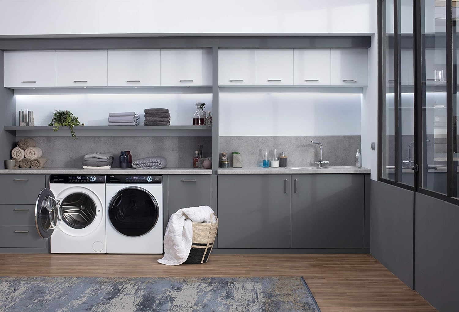 Lavasciuga Haier I-PRO SERIE 7 HWD80-B14979 / 8 kg Lavaggio / 5 kg Asciugatura / Motore Direct Motion - estremamente silenzioso / Cesto XL / Programma vapore I-Refresh / Protezione completa dall'acqua