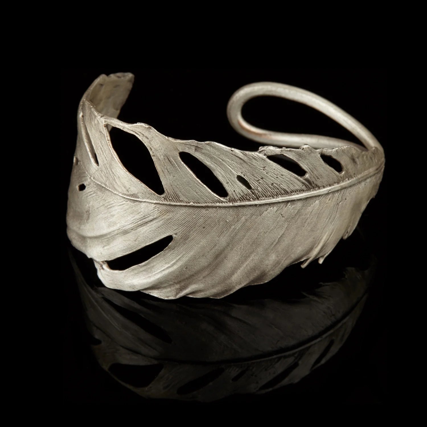 Bracciale piuma - Argento