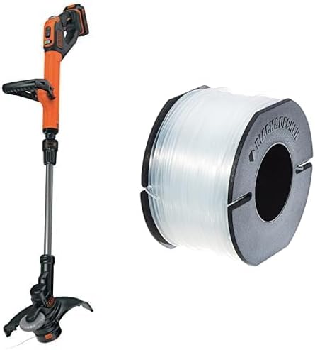 BLACK+DECKER Rasentrimmer mit Akku und Ladegerät Rasenkantenschneider Freischneider mit Fadenverlängerung auf Knopfdruck (18V 2,0Ah, 28 cm Schnittbreite) STC1820EPC