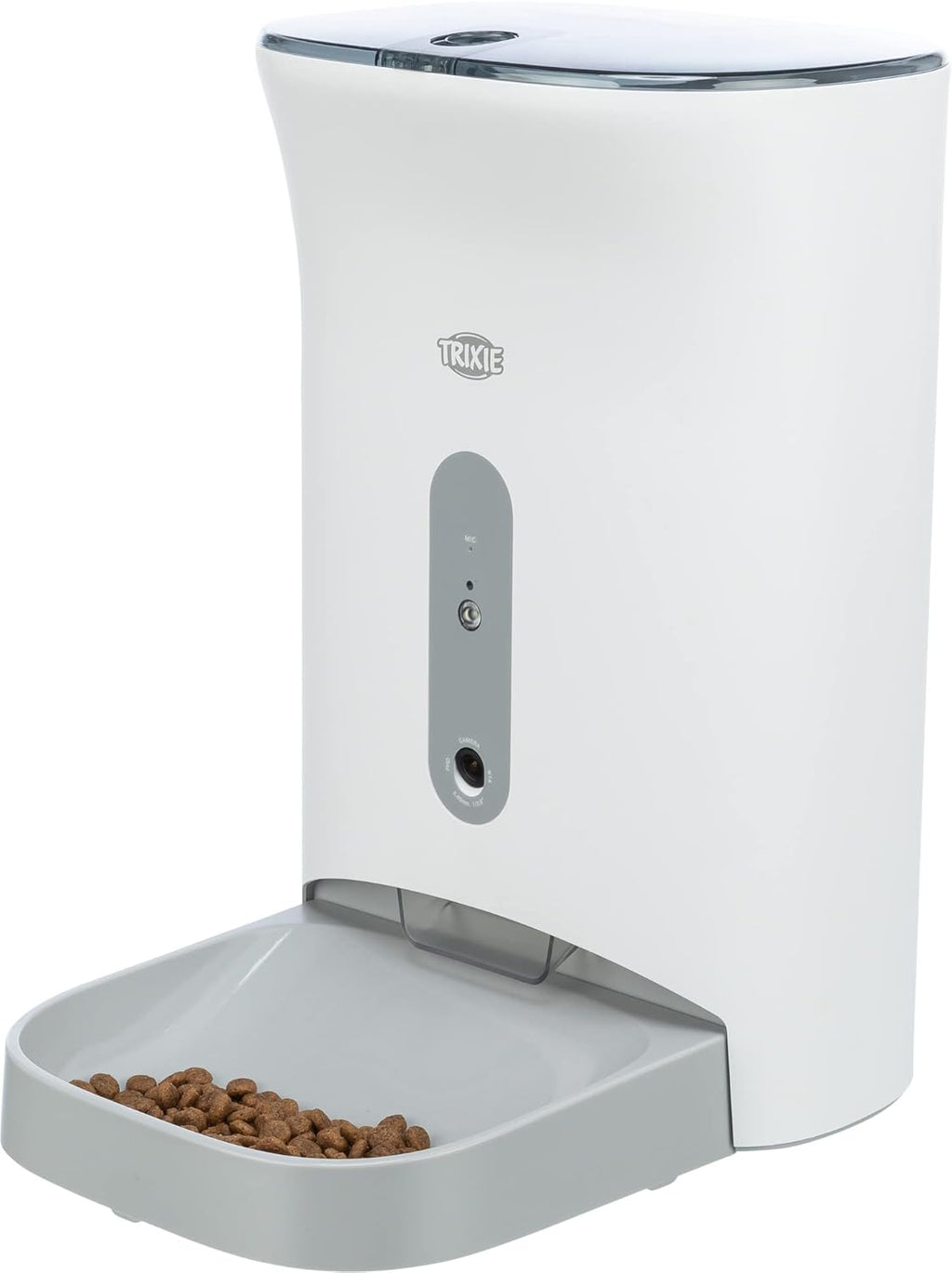 TRIXIE praktischer Futterautomat TX8 SMART 2.0, 4,5 l/24 × 38 × 19 cm, weiß/grau - 24344