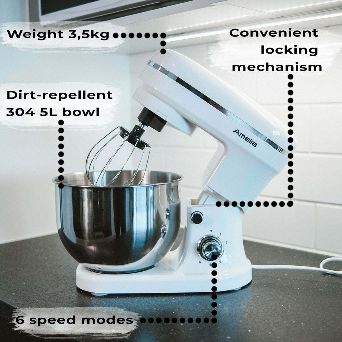 Amelia küchenmaschine M5000 5,0L