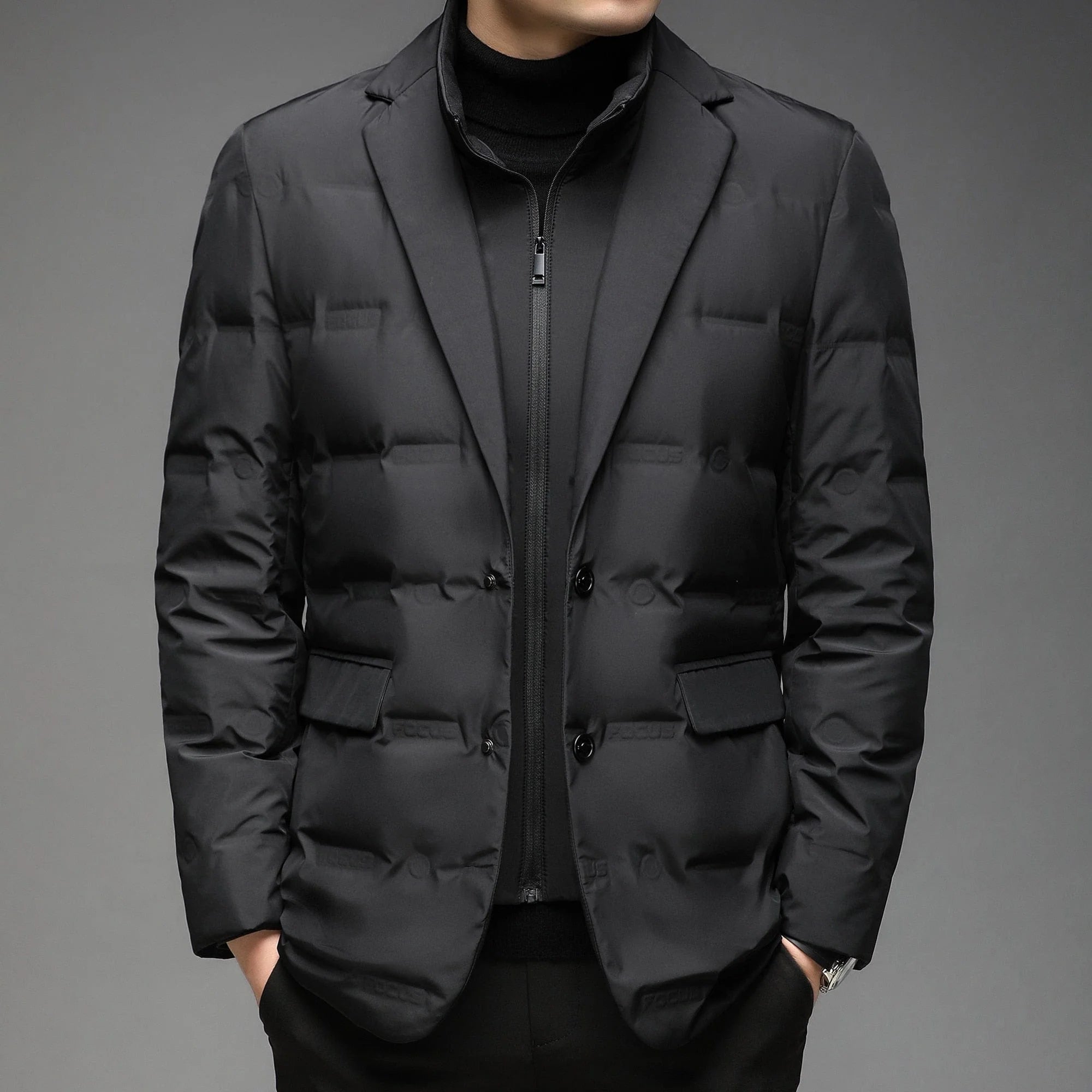 Lozenda - Elegant coat with zipper
