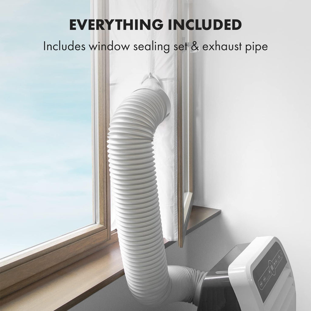 Klarstein Climatizzatore Portatile con Tubo di Scarico, Condizionatore 4-in-1 con Ventilatore, Deumidificatore e Modalità Notturna, Piccolo e Portatile per Casa e Ufficio, Controllo tramite App, 12000 BTU