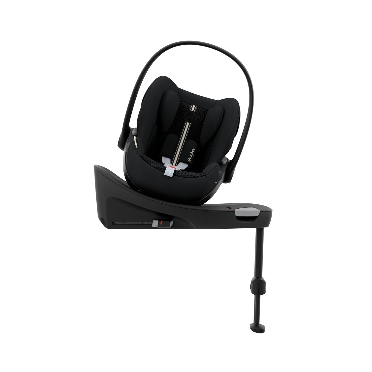 CYBEX Gold Babyschale Cloud G i-Size Plus, Inkl. Neugeboreneneinlage, Ab Geburt bis ca. 24 Monate, Für Kinder ab 40 cm bis 87 cm, Max. 13 kg, Moon Black