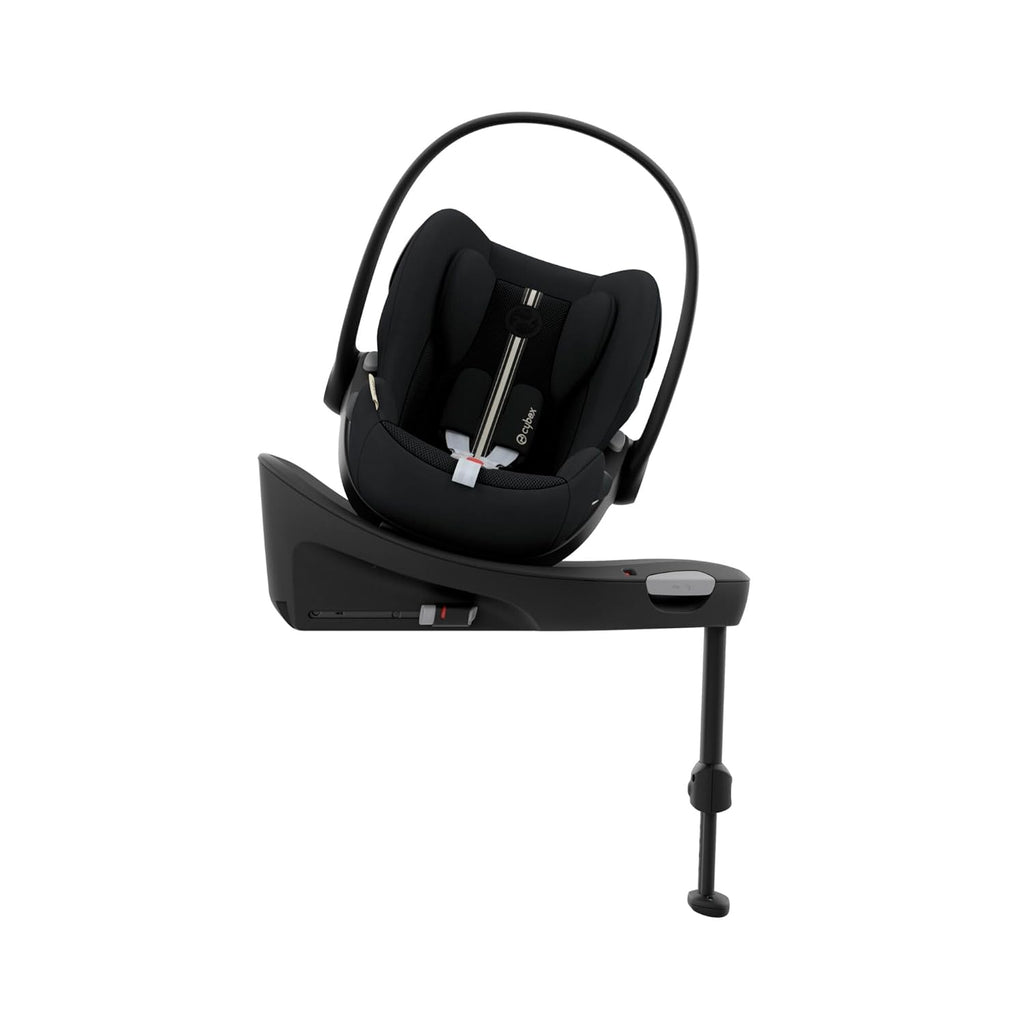 CYBEX Gold Babyschale Cloud G i-Size Plus, Inkl. Neugeboreneneinlage, Ab Geburt bis ca. 24 Monate, Für Kinder ab 40 cm bis 87 cm, Max. 13 kg, Moon Black