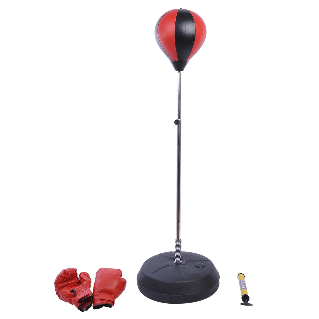 Set Punchingball HOMCOM regolabile in altezza incl. guantoni pompa