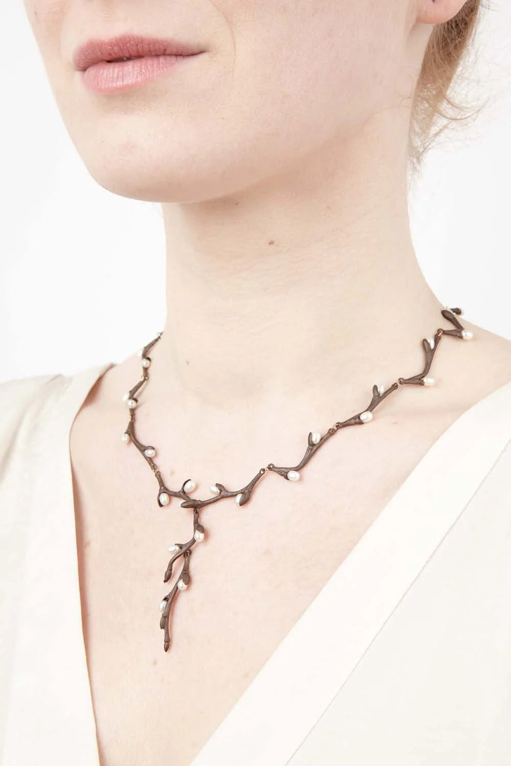 Collana di amenti di salice - Ramo con gocce