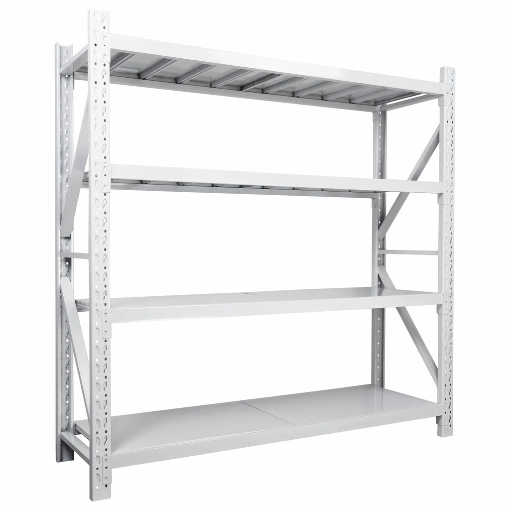 Fornorth Schwerlastregal 800kg, 200x60x200cm, Weiss
