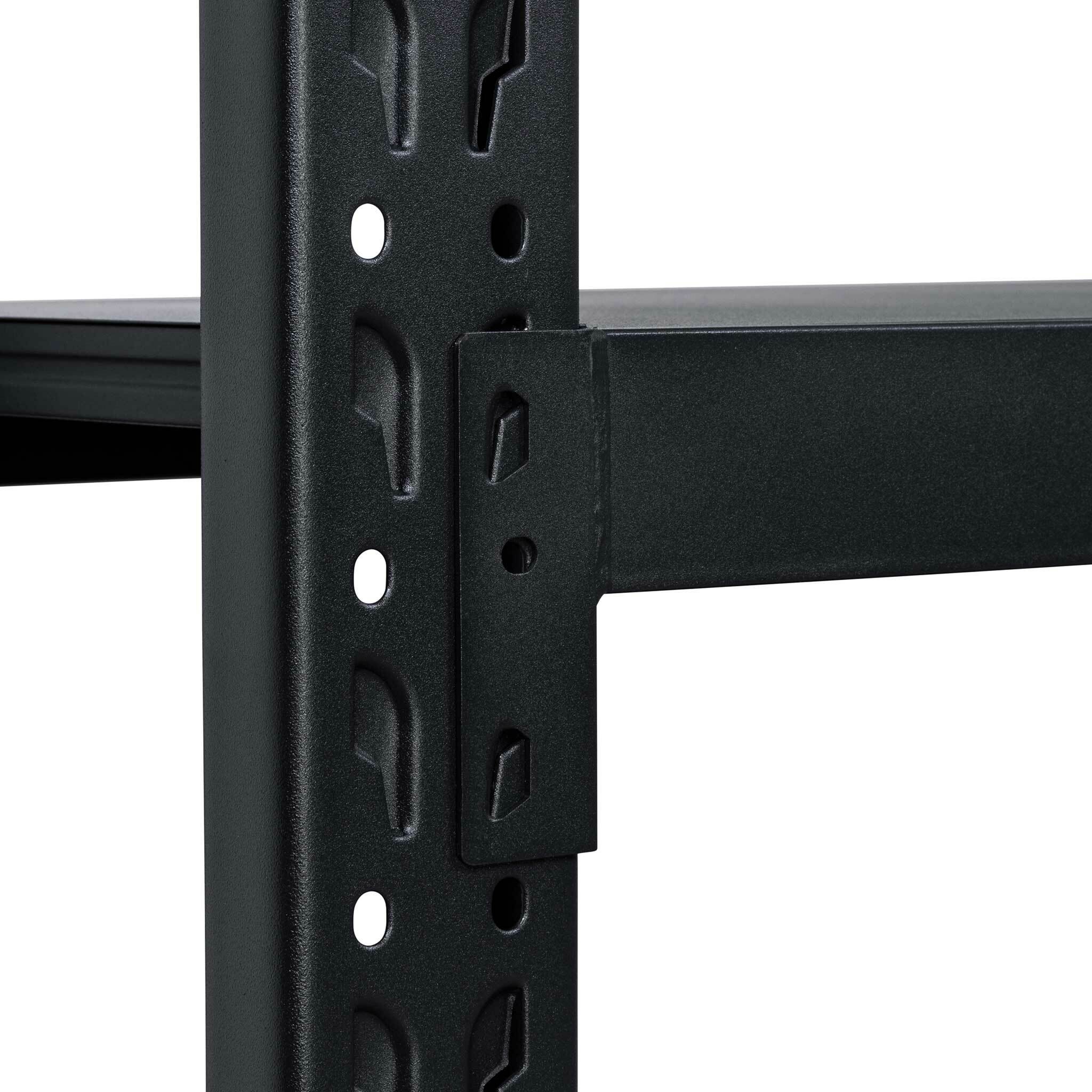 Fornorth Schwerlastregal 1600kg, 100x60x200cm, Schwarz