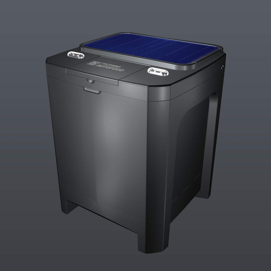 JBL Dosatore automatico per mangime per Koi e altri pesci da stagno, PROPOND AUTOFOOD, Resistente alle intemperie, Solare, 37,5 x 37,5 x 46,2 cm, nero