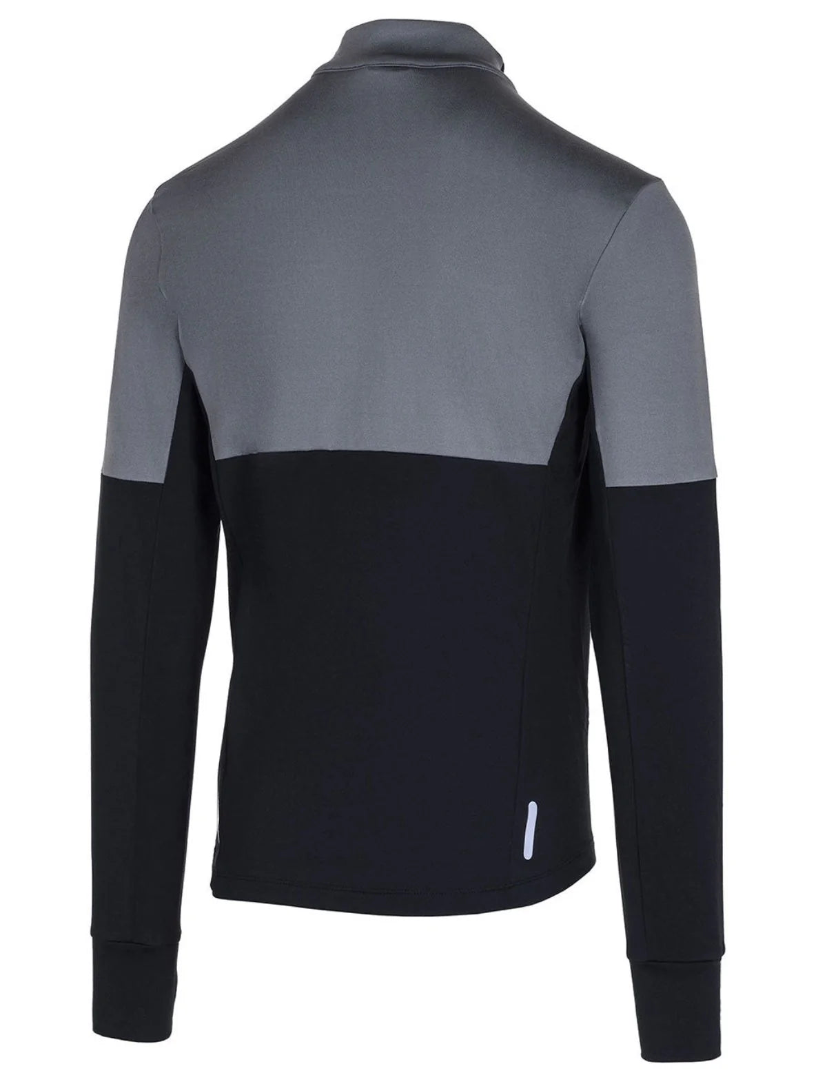 Herren Winter Fleece Laufshirt Langarm Thermo Running Sweatshirt Pro Line Schwarz Grau