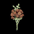 Red Rose Brooch - Flower Bouquet