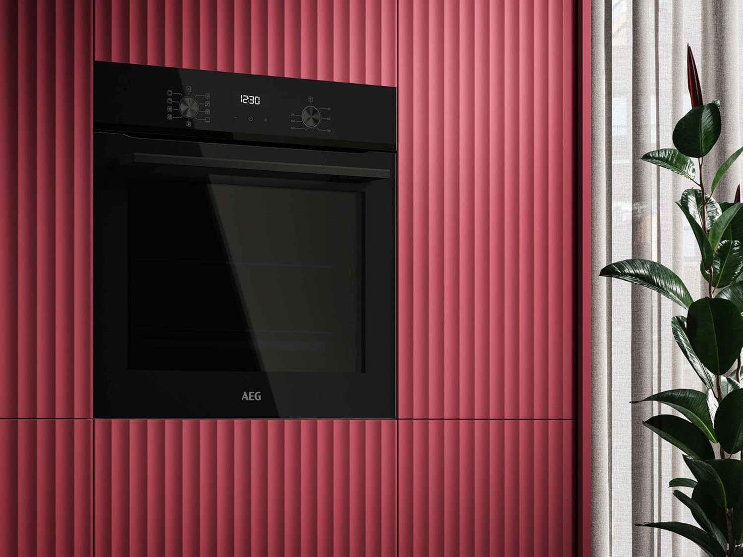 AEG Forno da incasso – Serie 5 AirFry: Risultati di cottura uniformi su 3 livelli – Pulizia Pirolitica – 25 Programmi automatici – Display touch LED – Riscaldamento rapido – Nero – BPE53516AB