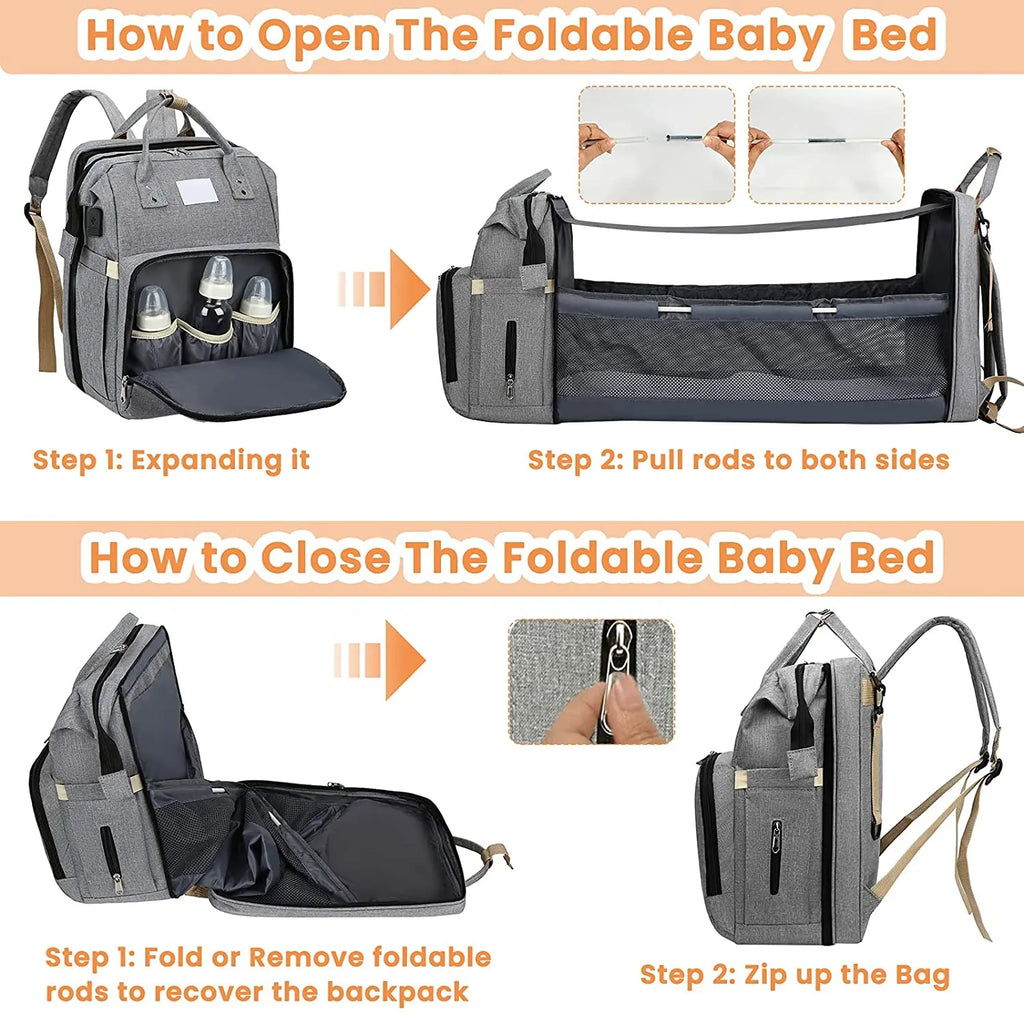 Baby Backpack - Zaino Multifunzionale - Zaino per Neonati