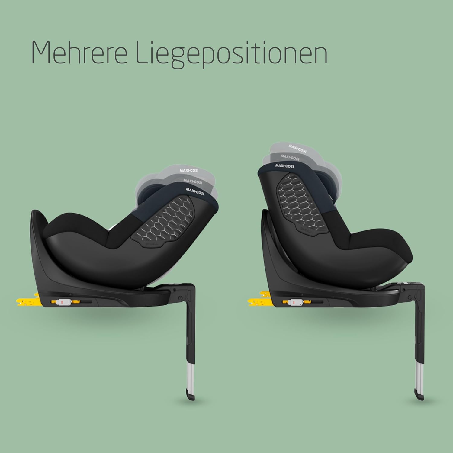 Maxi-Cosi Mica 360 S, Autositz 360 Grad drehbar, 3 Monate– 4 Jahre (61–105 cm), i-Size Baby Autositz, FlexiSpin Drehung, 5 Liegepositionen, G-CELL Schutz, Easy-in Gurthaken, Tonal Graphite